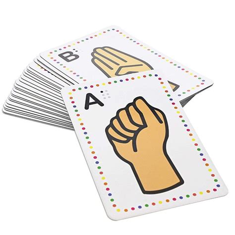 Bright Creations 26 Count Magnetic Sign Language Alphabet Flash Cards