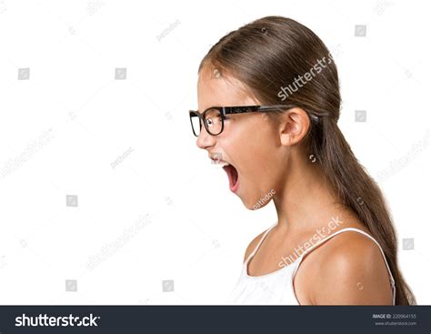 Side View Portrait Angry Child Screaming Stockfoto 220964155 Shutterstock