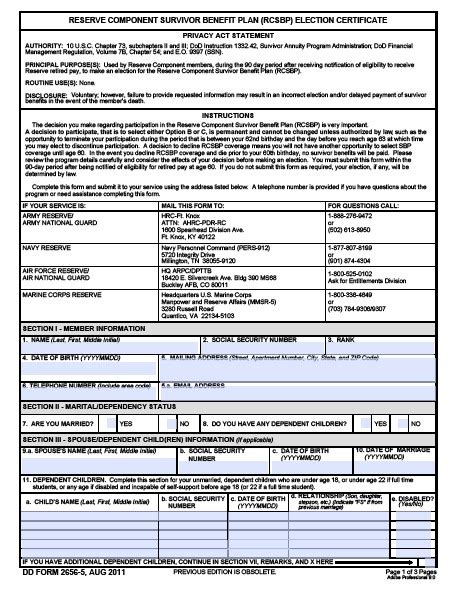 Download Dd 2656 5 Fillable Form
