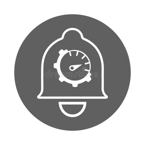 Alarm Bell Reminder Icon Gray Vector Sketch Stock Vector