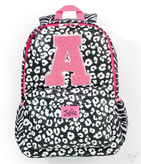 Cool Great Initial Cheetah Backpack Girls School Supplies Accessories