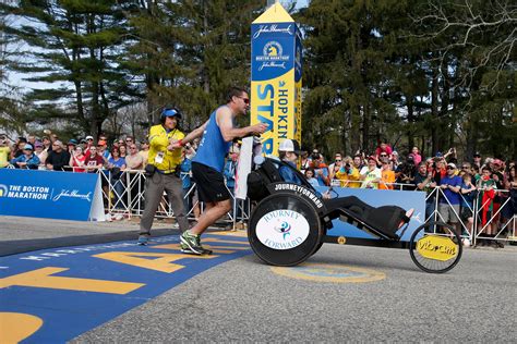 Scenes From The Starting Line Of The 2017 Boston Marathon