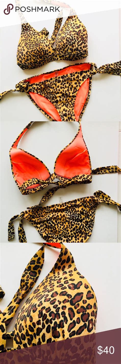 Victorias Secret Cheetah Bikini Sz L Cheetah Bikini Victorias