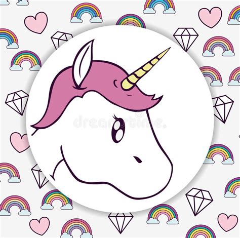 Unicorn Horse Cartoon Design Stock Vector Illustration Of Horn