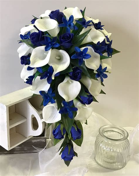 Blue Wedding Flowers Bouquet White Calla Lily Bouquet Calla Lily