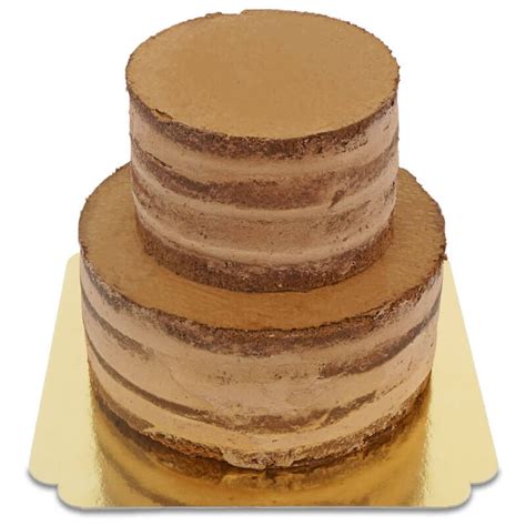 Chocolade Naked Cake Met Twee Lagen Bestellen JeeigenTaart Nl