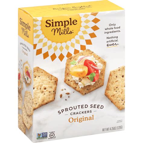 Simple Mills® Original Sprouted Seed Crackers 425 Oz Box Shop