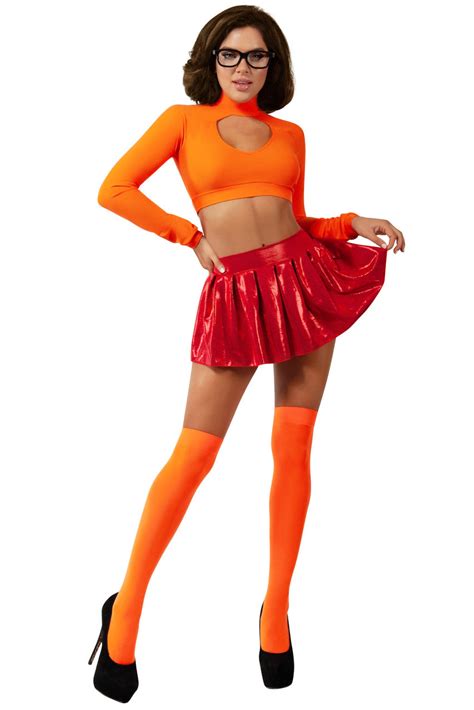 Adult Sexy Velma Costume Brainy Babe Costumes Sexy Velma Costume