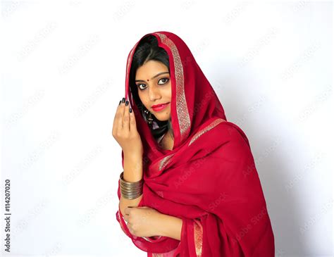 Beautiful Indian Muslim Girl In Traditional Indian Salwar Shuit Stock Photo Adobe Stock