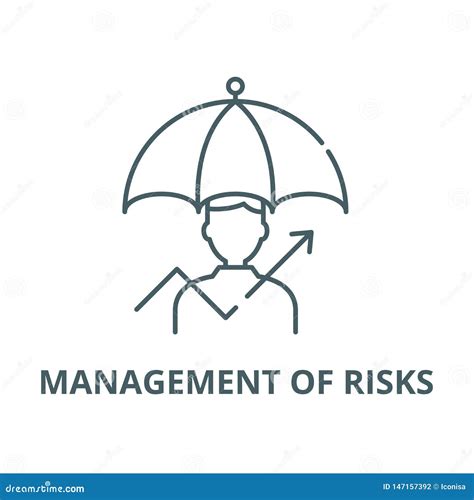 Management Of Risks Vector Line Icon Linear Concept Outline Sign