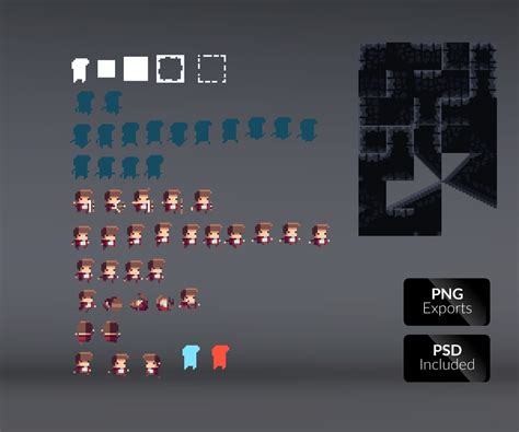Super Pixel Platformer Set Game Art Partners
