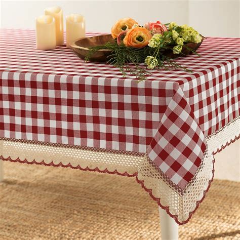 Kate Aurora Country Farmhouse Plaid Buffalo Check Stain And Spill Proof