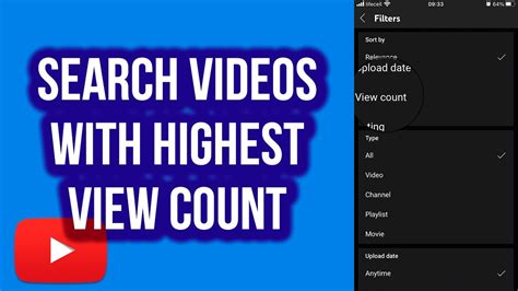 How To Search Youtube Videos With Highest View Count Youtube