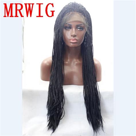 Mrwig 2x Twist Braids Wig 26in Real Hair Looking Synthetic Glueless