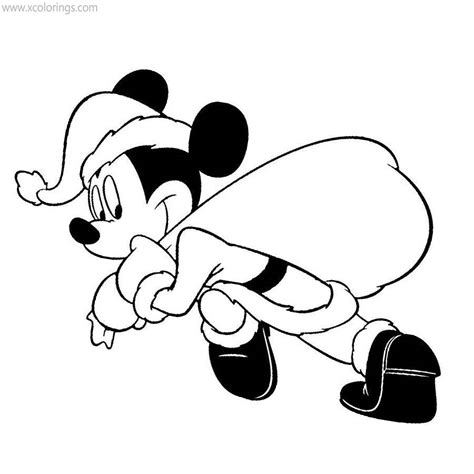 Mickey Mouse In Christmas Wreath Coloring Pages