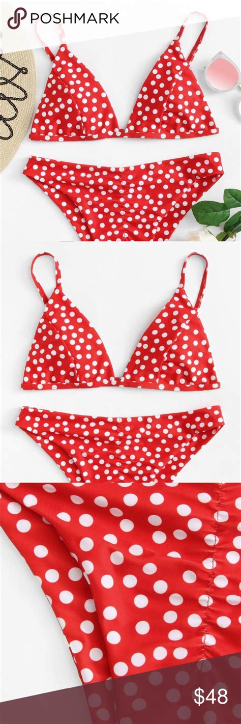 New Red Polka Dot Bikini Swim Swimsuit Redbikini My Xxx Hot Girl