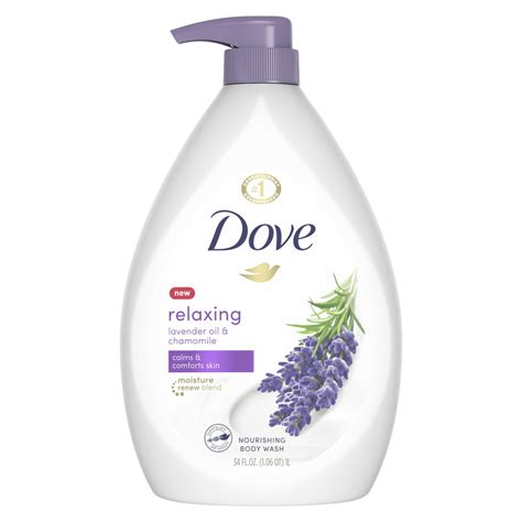 Dove Relaxing Body Wash Pump Lavender Oil And Chamomile 34 Oz Walmart
