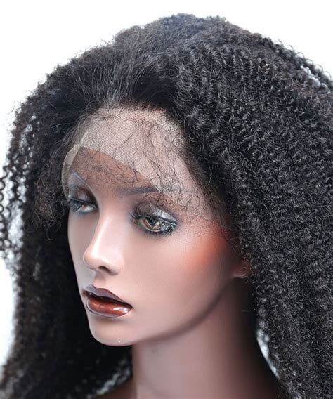 Dolago Density Afro Kinky Curly Super Thick Lace Front Human Hair Wigs