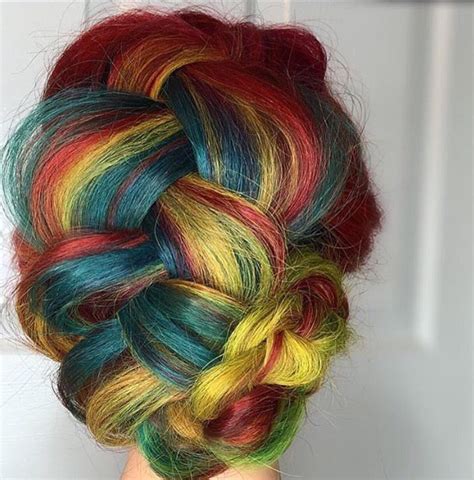 Rainbow Braid Cool Hair Color Gorgeous Hair Color