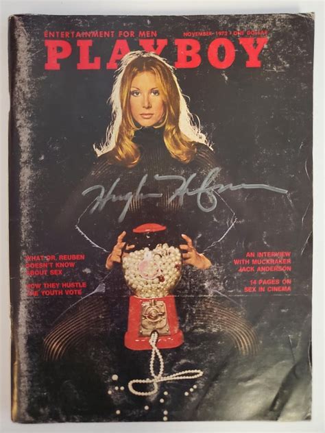 Lot Hugh Hefner Signed Playboy 1972