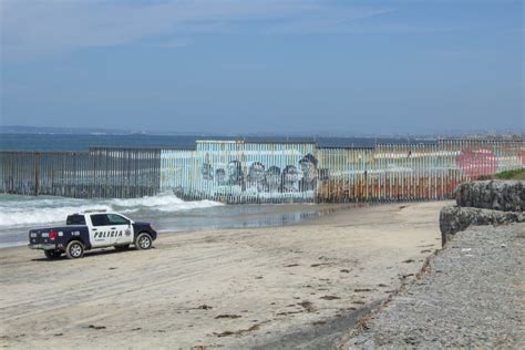 Tijuana Baja California Mexico January Border That Divides