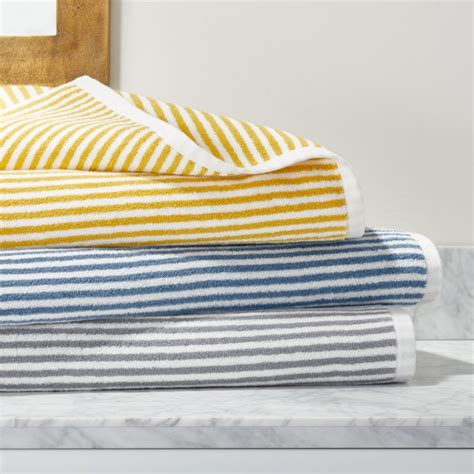 Towels & washcloths └ bathroom accessories └ bath └ home & garden all categories food & drinks antiques art baby books, magazines business cameras cars, bikes, boats clothing. Hemi Organic Stripe Bath Towels | Crate and Barrel