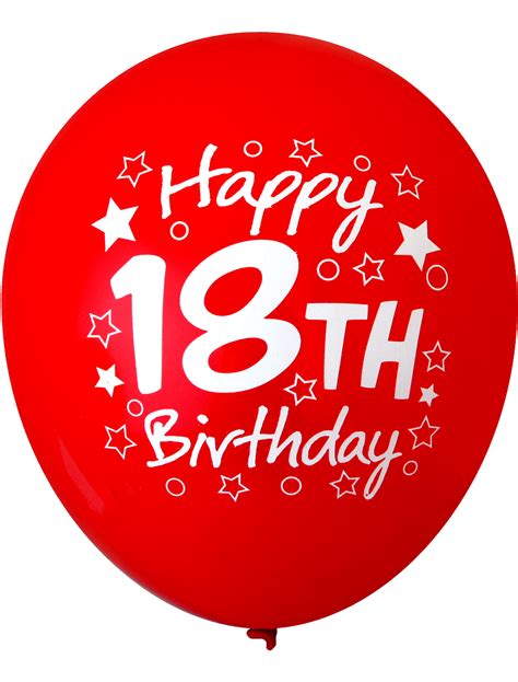 Happy 18th Birthday Balloons 30cm Assorted Colours 12pk 1809