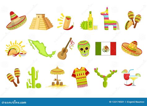 Sistema De Símbolos Mexicano De La Cultura Ilustración Del Vector