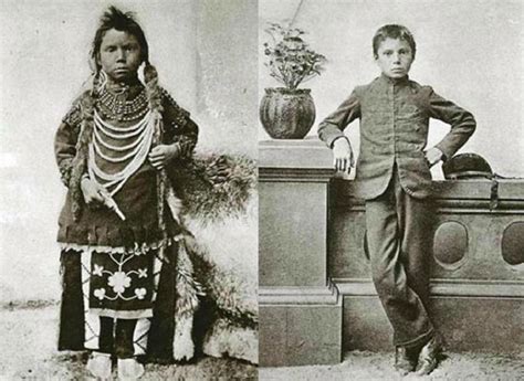 Pictures Show Native Indians Before And After They Were Forcibly