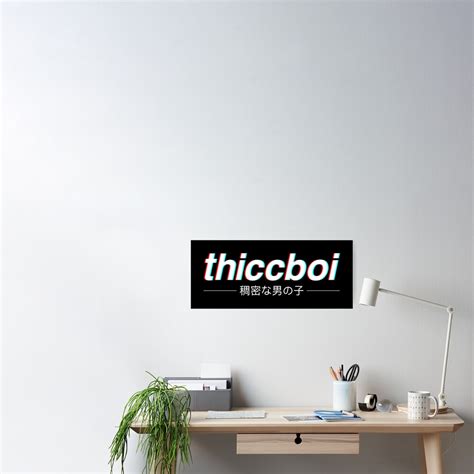Aesthetic Japanese Thicc Boi Logo Poster For Sale By Doge21 Redbubble