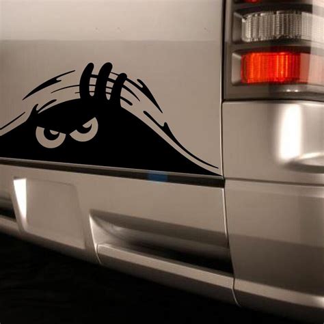 Eyes Monster Peeper Scary Car Bumper Window Vinyl Decal Sticker