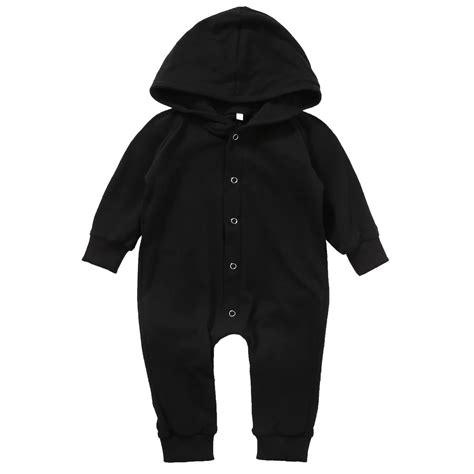 Pudcoco Cute Unisex Newborn Baby Boy Girls Button Hooded Romper