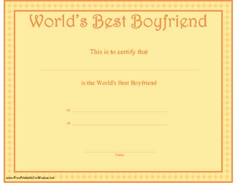 6 Best Images Of Free Printable Certificates For Husbands Best