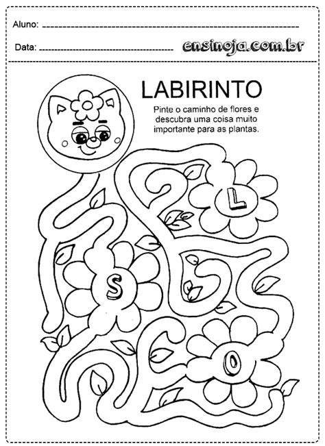 Labirinto Para Imprimir Educação Infantil Ensinoja