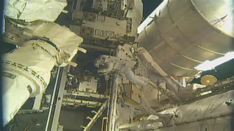Spacewalking Astronauts Add Parking Spot To Space Station