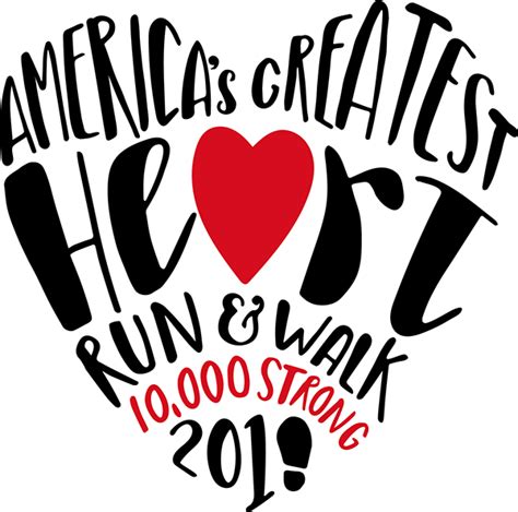 America S Greatest Heart Run Walk Official Logo On Behance