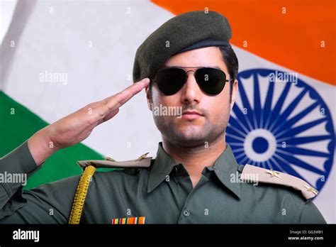 Security Guard Saluting Indian Flag Hi Res Stock Photography And Images