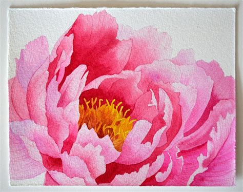 Watercolor Painting Peony Abstract Art Painting Painting Tutorial