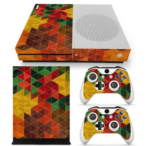 Colorful Removable Vinyl Skin Sticker For Xbox One S Console 2pcs