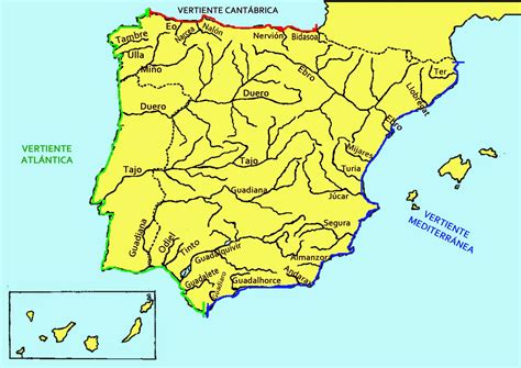 Mapa Mudo De España Para Poner Los Rios