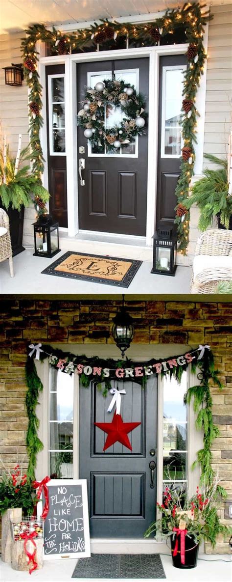 32 Beautiful Christmas Porches And Front Doors How To Create Diy Outdoor