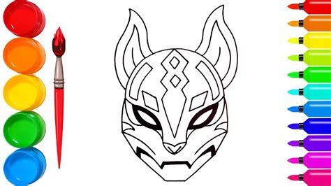 How To Draw Fortnite Drift Maskjk Heroes Drawing And Coloring For