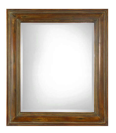 Uttermost 07016 Brown Darian 42 X 36 Rectangular Beveled Wood Framed