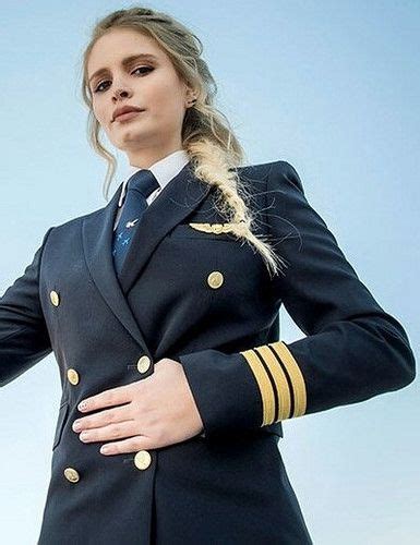Women Pilot Dressed In Formal Uniform Pilot Uniform Female Pilot Women