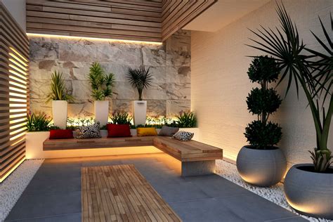 Intimate Contemporary Small Courtyard Patios1 Idesignarch Interior