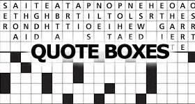 Our crossword puzzle maker allows you to add images, colors and fonts to create professional when you add a bunch of words, the chance for it being an impossible can increase (depending on please give us feedback on our worksheets! Quote Boxes Crosswords