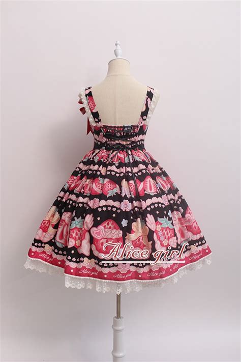 Us 5499 Alice Girl Cream Strawberry Sweet Lolita Jsk Jumper Dress