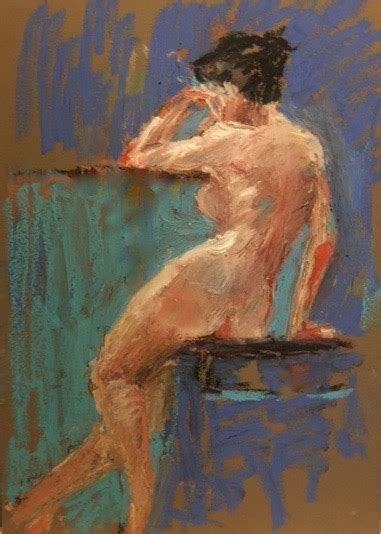 Connie Chadwell S Hackberry Street Studio Nude On Blues Original Oil
