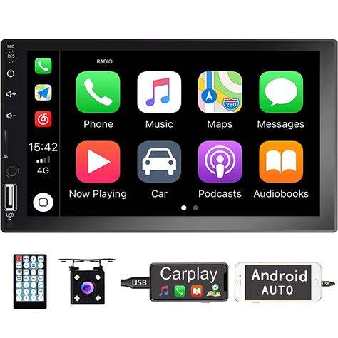 Hodozzy Double Din Car Stereo With Apple Carplay 7 Inch Bluetooth Touch