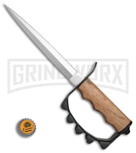 Combat Ready 1917 Us Military Trench Knife Wood Fixed Blade Satin